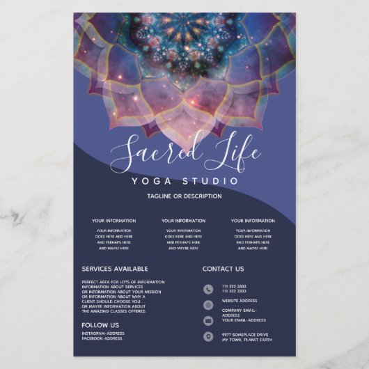 Boho Nebula Mandala, Mystical Flyer (Voorkant)