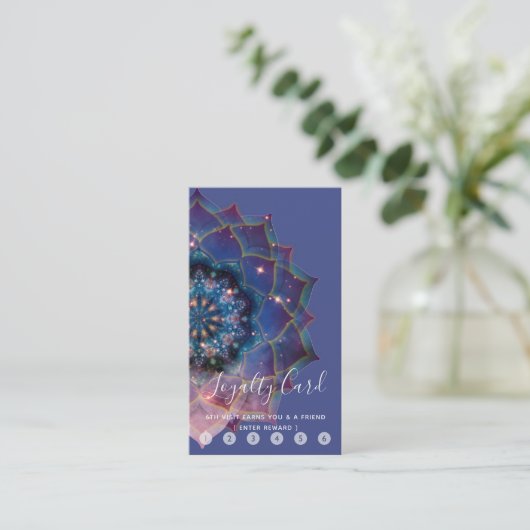 Boho Nebula Mandala, Mystical Klantenkaartje (Staand voorkant)