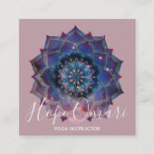 Boho Nebula Mandala, Mystical Vierkante Visitekaartje (Voorkant)
