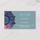 Boho Nebula Mandala, Mystical Visitekaartje (Achterkant)