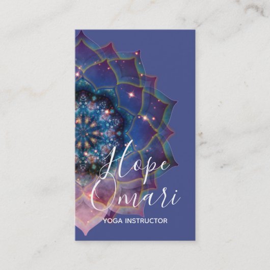 Boho Nebula Mandala, Mystical Visitekaartje (Voorkant)