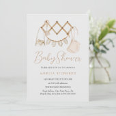 Boho Neutraal Baby shower Kaart (Staand voorkant)