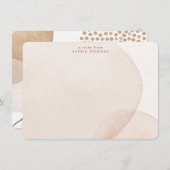 Boho Neutraal Bohemian Beige Tonal Gepersonaliseer Notitiekaartje (Voorkant / Achterkant)