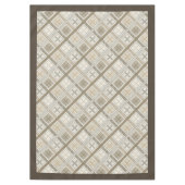 Boho Neutraal tafelkleed met moderne lijnpatronen (Voorkant)