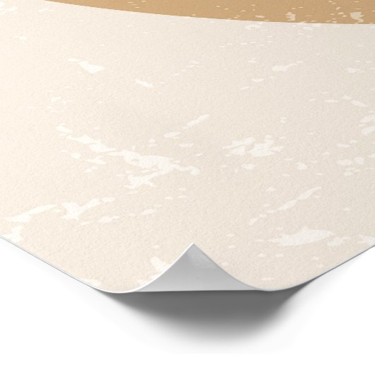 Boho Neutral Abstracte regenbogen en bladeren muur Poster (Hoek)