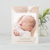 Boho Neutral Aquarelle Élégante Faire-part photo (Debout devant)