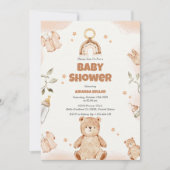 Boho Neutral Baby shower Invitation Kaart (Voorkant)