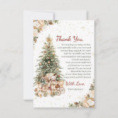Boho Neutral Christmas Baby shower Bedankkaart (Voorkant)