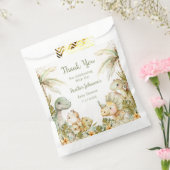 Boho Neutral Dinosaur-Baby shower Bedankzakje (Gezegeld)