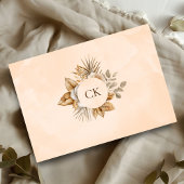 Boho Neutral Floral Mariage Enregistrer La Carte D