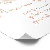 Boho Neutral Pompoen Baby shower Moeder Osa Bar Poster (Hoek)