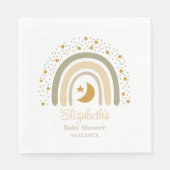 Boho Neutral Rainbow Baby shower Servet (Voorkant)