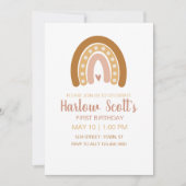 Boho Neutral Rainbow Birthday Kaart (Voorkant)