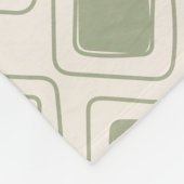 Boho Neutral Sage Tribal Geometrisch Azteeks Patro Fleece Deken (Hoek)