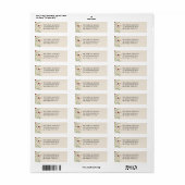Boho Neutral Wildbloemen Return Address Label (Full Sheet)