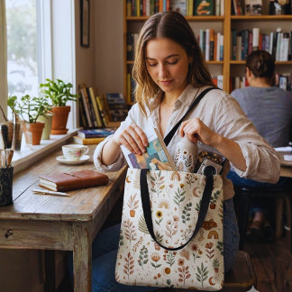 Boho Neutrale Regenboog Tote Tas