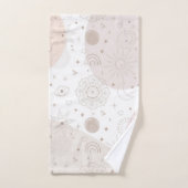 Boho Neutrale Ruimtedoedels Aesthetisch design Bad Handdoek (Handdoek)