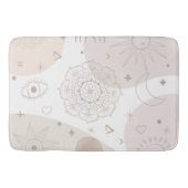 Boho Neutrale Ruimtedoedels Aesthetisch design Badmat (Voorkant)