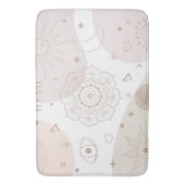 Boho Neutrale Ruimtedoedels Aesthetisch design Badmat (Voorkant Verticaal)