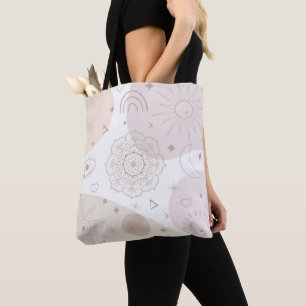 Boho Neutrale Ruimtedoedels Aesthetisch design Draagtas