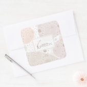 Boho Neutrale Ruimtedoedels Aesthetisch design Vierkante Sticker (Envelop)