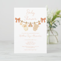 Boho Neutrale Waslijn Baby Shower