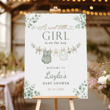 Boho Neutrale Waslijn Meisje Baby Shower Welkom