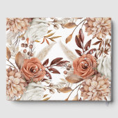 Boho Neutrale Waterverf Pampas Wedding Gastenboek (Achterkant)