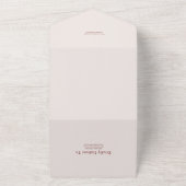 Boho Neutrale Waterverf Wildflower Wedding All In One Uitnodiging (Buitenkant)