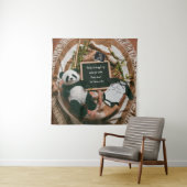 Boho neutrale zwangerschapsaankondiging Schattige Wandkleed (In situ)