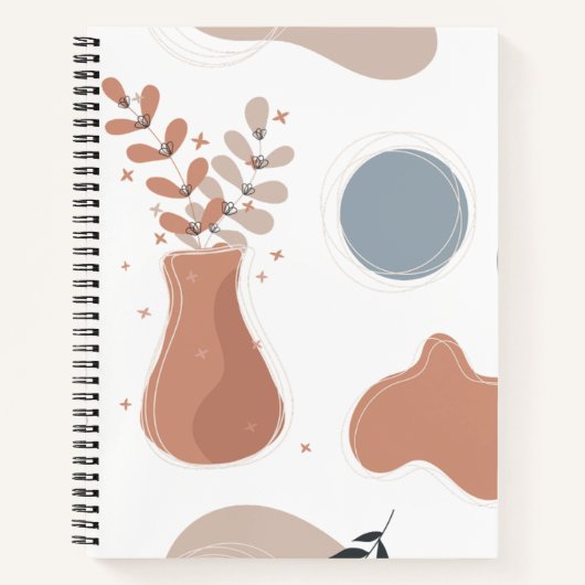 Boho Neutre Cahier Journal Propre | période de ja (Devant)