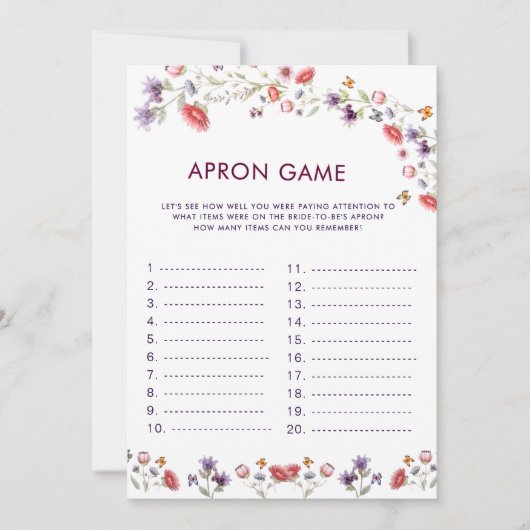 Boho New Chapter Begins Apron Bridal Shower Game (Voorkant)
