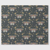 Boho Night Moth Cadeaupapier (Vlak)