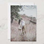 Boho Nights Foto Zwart-wit Bruiloft Kaart (Achterkant)