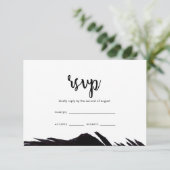 Boho Nights Noir avec Mariage en plume RSVP (Debout devant)