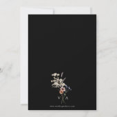 Boho Noir Enregistrer La Carte Plat Date (Dos)