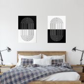Boho noir et blanc (Chambre à coucher)