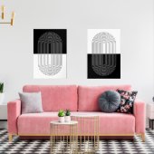 Boho noir et blanc (Salon)
