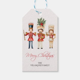 Boho Notenkraker Solders "Merry Christmas" Cadeau  Cadeaulabel