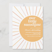 boho notre petite invitation d'anniversaire soleil (Devant)