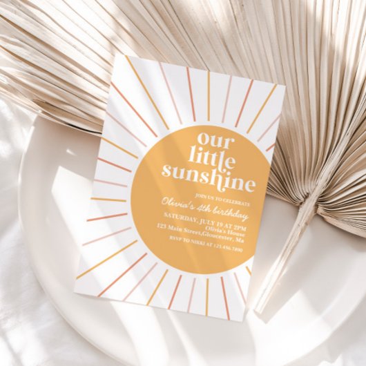 boho notre petite invitation d'anniversaire soleil