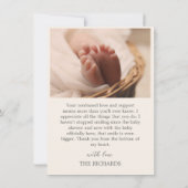 Boho Nouveau-né Faire-part de naissance bébé Merci (Dos)