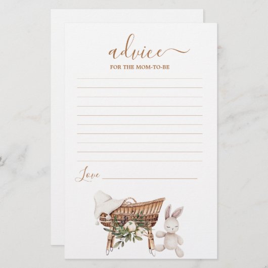 Boho Nursery Advice for Mam to be Card (Voorkant / Achterkant)