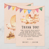 Boho Nursery Baby Baby shower de bébé Carte de rem (Devant / Derrière)