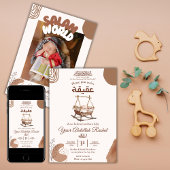 Boho Nursery Baby Boy Moslim Pasgeboren Aqiqah Aqe Kaart