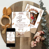 Boho Nursery Baby Boy Muslim Faire-part de naissan