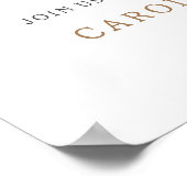 Boho Nursery Baby shower Welkom Poster (Hoek)