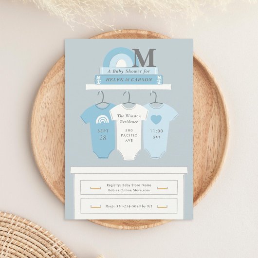 Boho Nursery Boy Baby shower Kaart