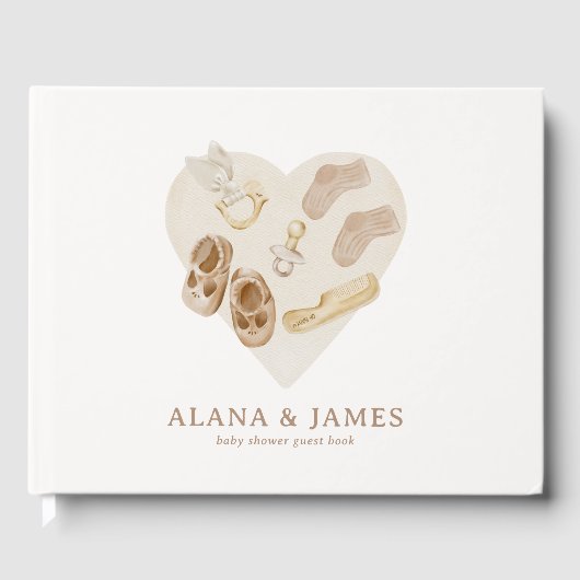 Boho Nursery Chic Baby shower Livre d'invité (Recto)