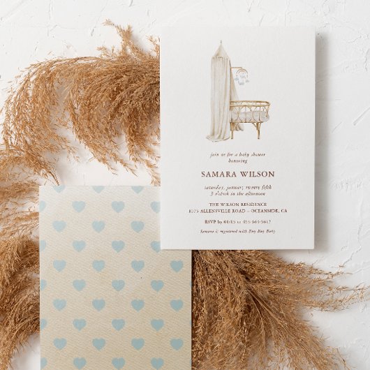Boho Nursery Chic Boy Baby shower Invitation
